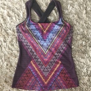 PRANA Tribal Print Shelf Bra PHOEBE Tank Top